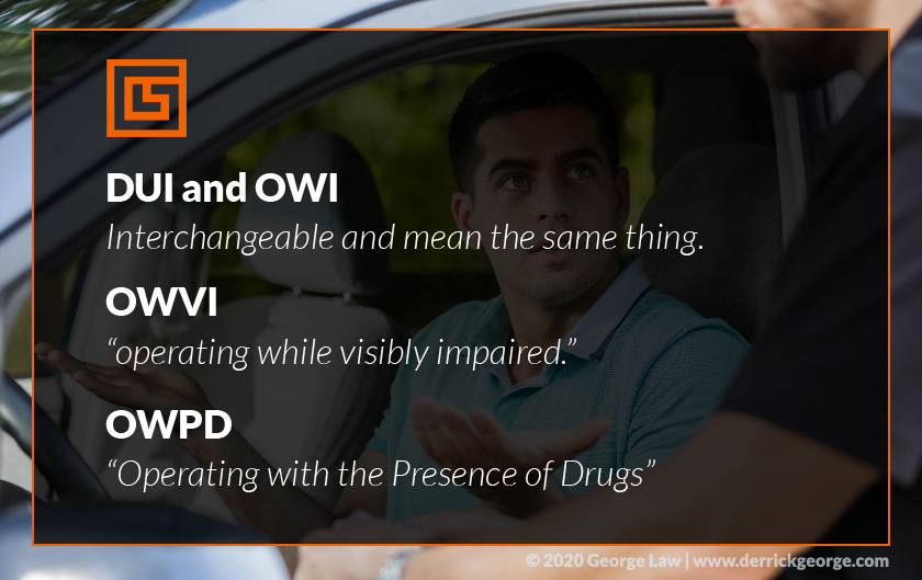 text with dui, owi definitions