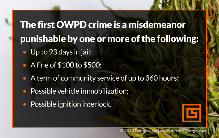 text- first OWPD crime is a misdemeanor