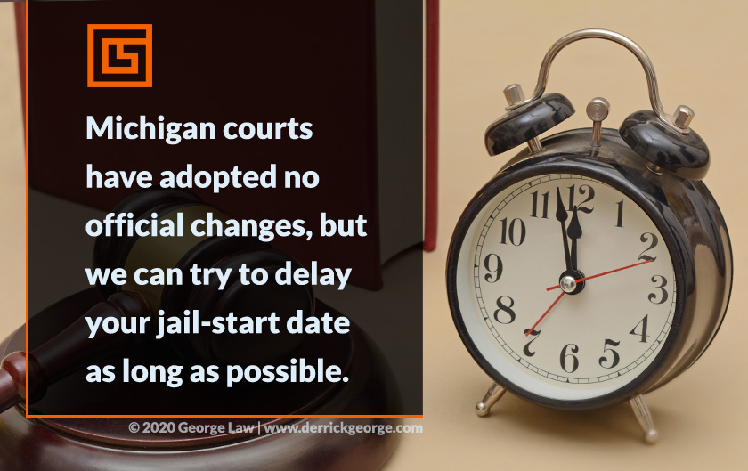 Michigan courts text- clock