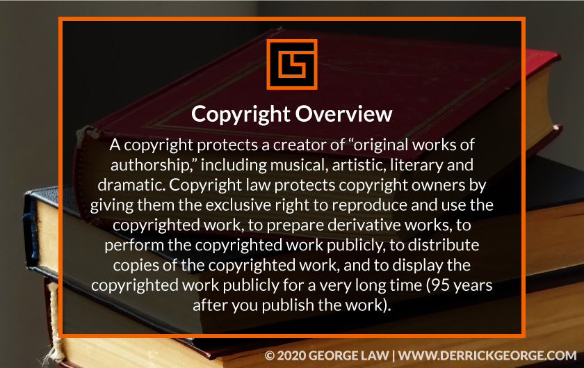 Text- Copyright overview- a copyright protects a creator of original works of authorship...