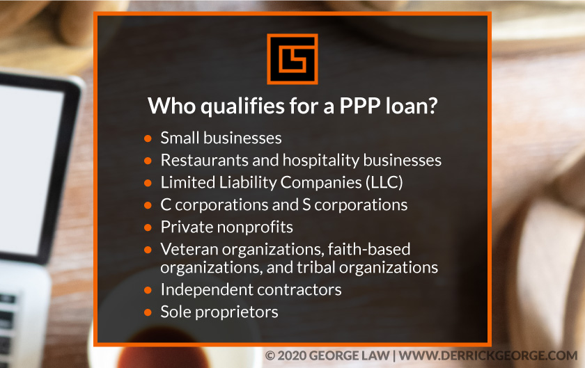 Callout 1 with text Who qualifies for a PPP loan?