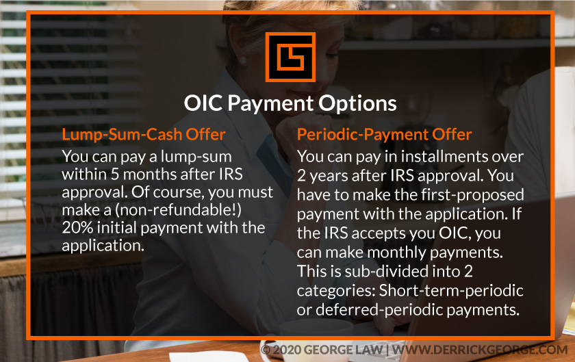 Callout 3 with text OIC Payment Options