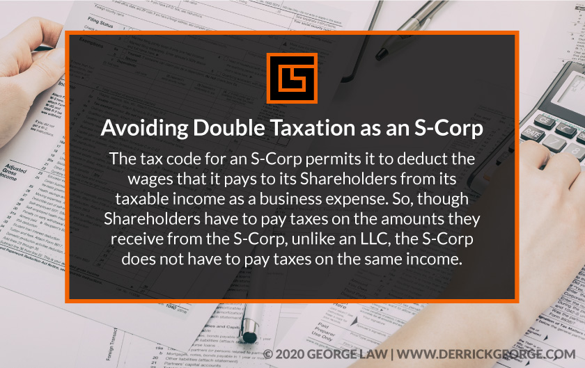 Callout 2 with text Avoiding Double Taxation with an S-Corp